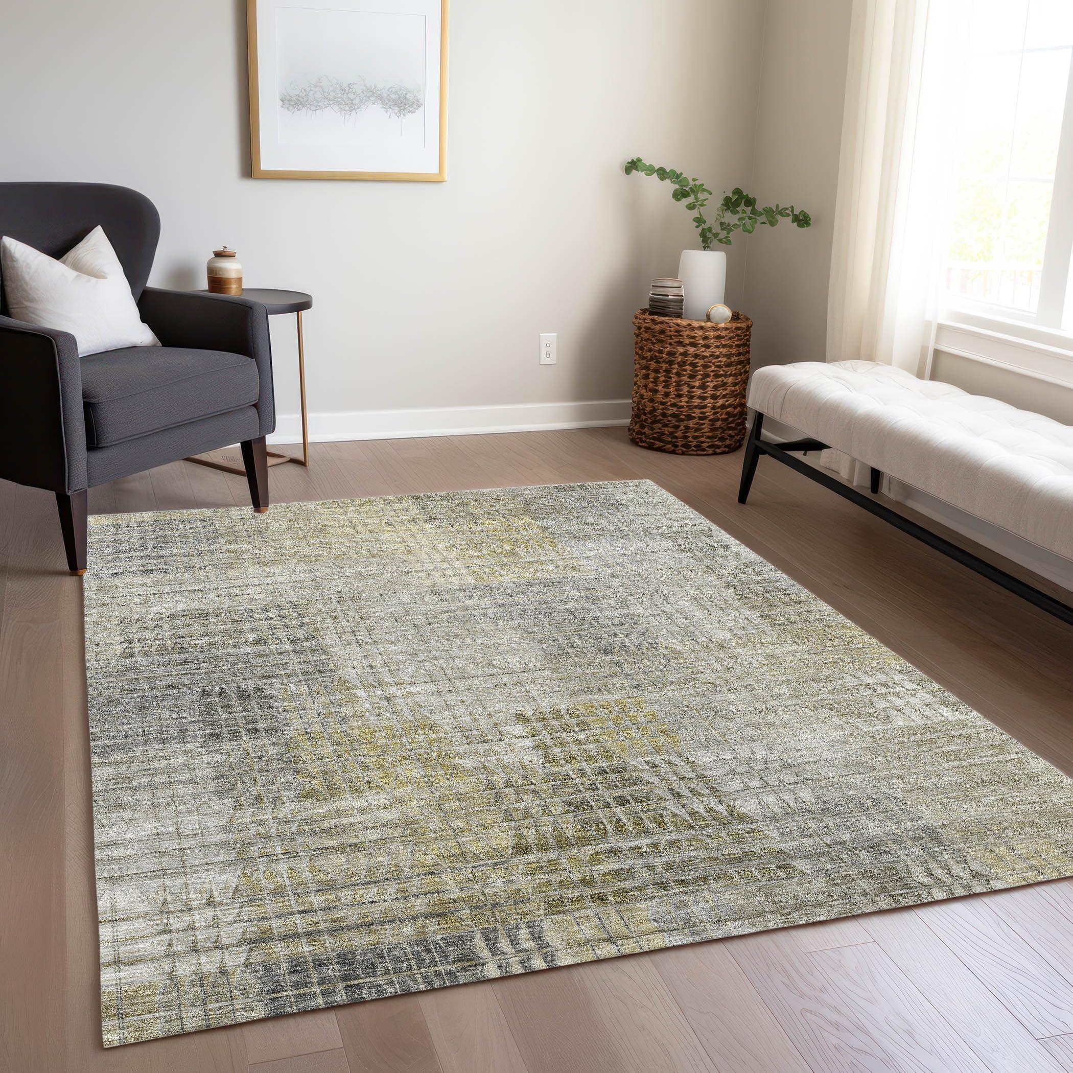 Addison Rugs Addison Rugs Chantille ACN828 Taupe 8' x 10' Indoor/Outdoor, Machine Washable, Easy Clean, Non Shedding, Bedroom, Living Room, Dining Room, Kitchen, Patio Rug