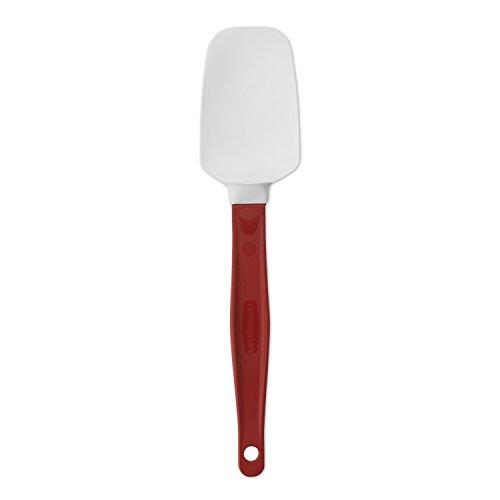 Rubbermaid Rubbermaid Commercial Products High Heat Resistant Silicone Heavy Duty Spatula/Food Scraper, 9.5", 500 Degrees F, Red Handle, for Baking/Cooking/Mixing, Commercial Dishwasher Safe