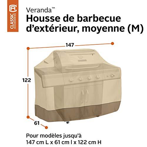 Classic Accessories Classic Accessories Veranda Water-Resistant 58 Inch BBQ Grill Cover, Grill Cover, Grill Cover for Outdoor Grill, BBQ Cover
