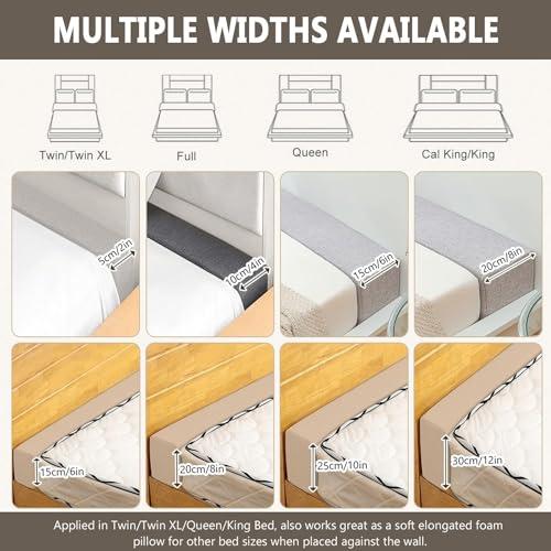 XMAYODS XMAYODS Bed Gap Filler Queen/King/Full/Twin Wall Side for Headboard Space Filler Bed Crack Pillow Stopper Wall Side Mattress Extender Memory Foam Mattress Gap Filler(#1,180x15x35cm/71x6x14in)