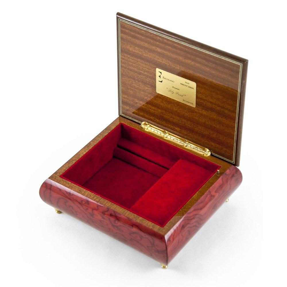 MusicBoxAttic Handcrafted Ercolano Music Box with Painted Scene Lily Pond by Lena Liu - Many Songs to Choose - School Oays
