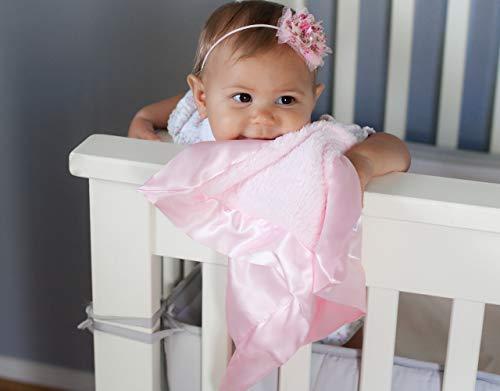 Comfort Silkie Comfort Silkie Luxurious Plush & Satin Security Blanket 14"x17" Pink