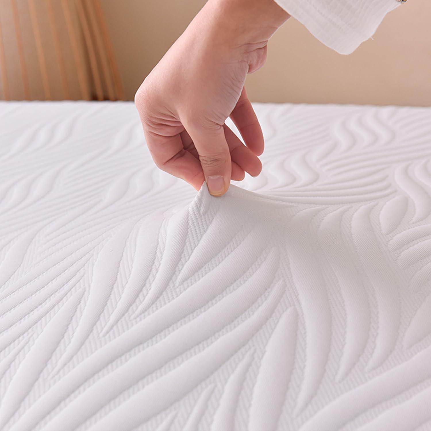HomeLoft Basics Cooling Bed Mattress Topper,2.4/3.5In Thick Cooling Gel Memory Foam Mattress Pad,Queen Memory Foam Mattress Topper,Medium Firm Mattress Topper with Removable Soft Cover,Style 9cm,90x190cm