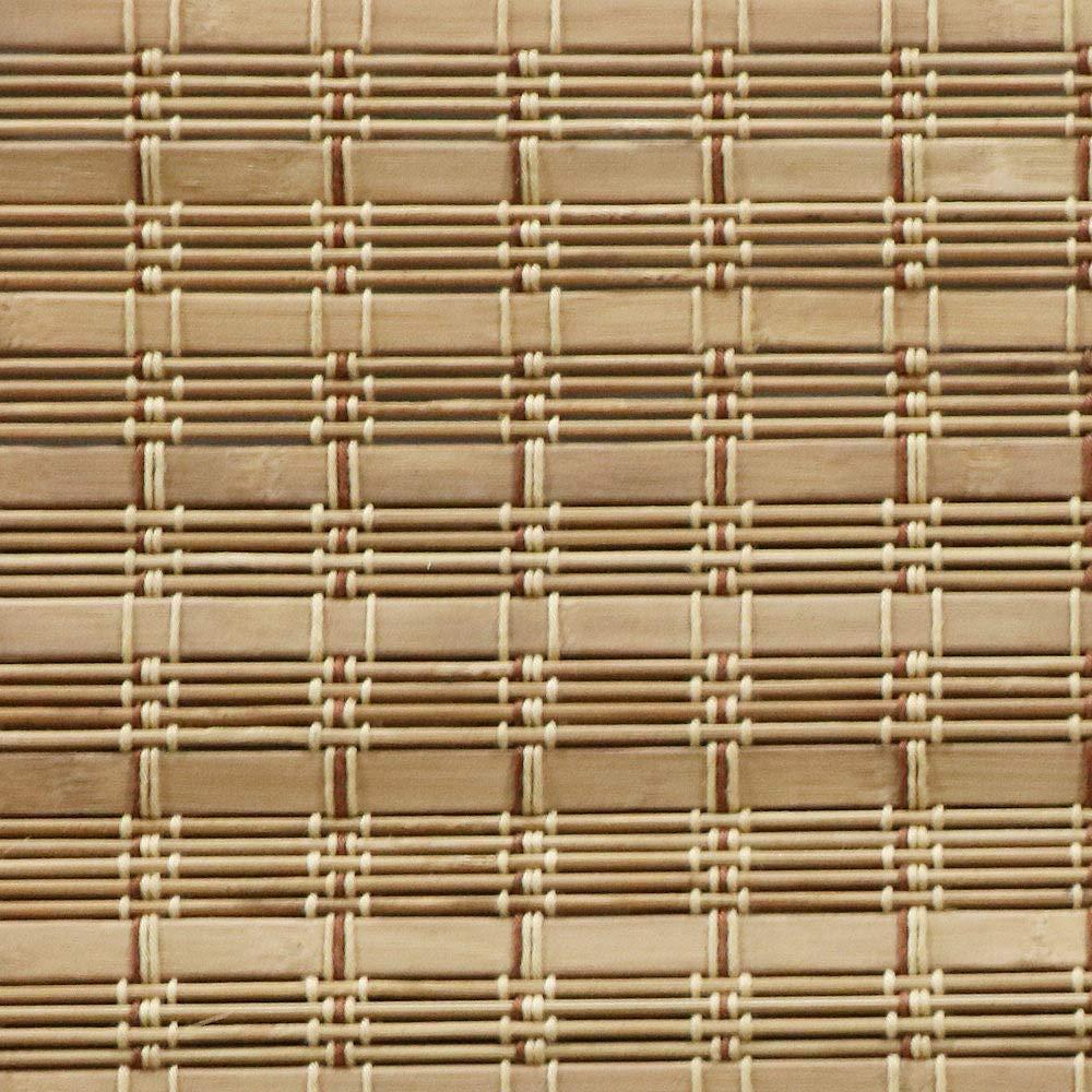 LANTIME LANTIME Wood Window Roman Shades, Lined Blackout Bamboo Roman Shades Blinds, Easy Installation for Home and Garden, Pattern 3