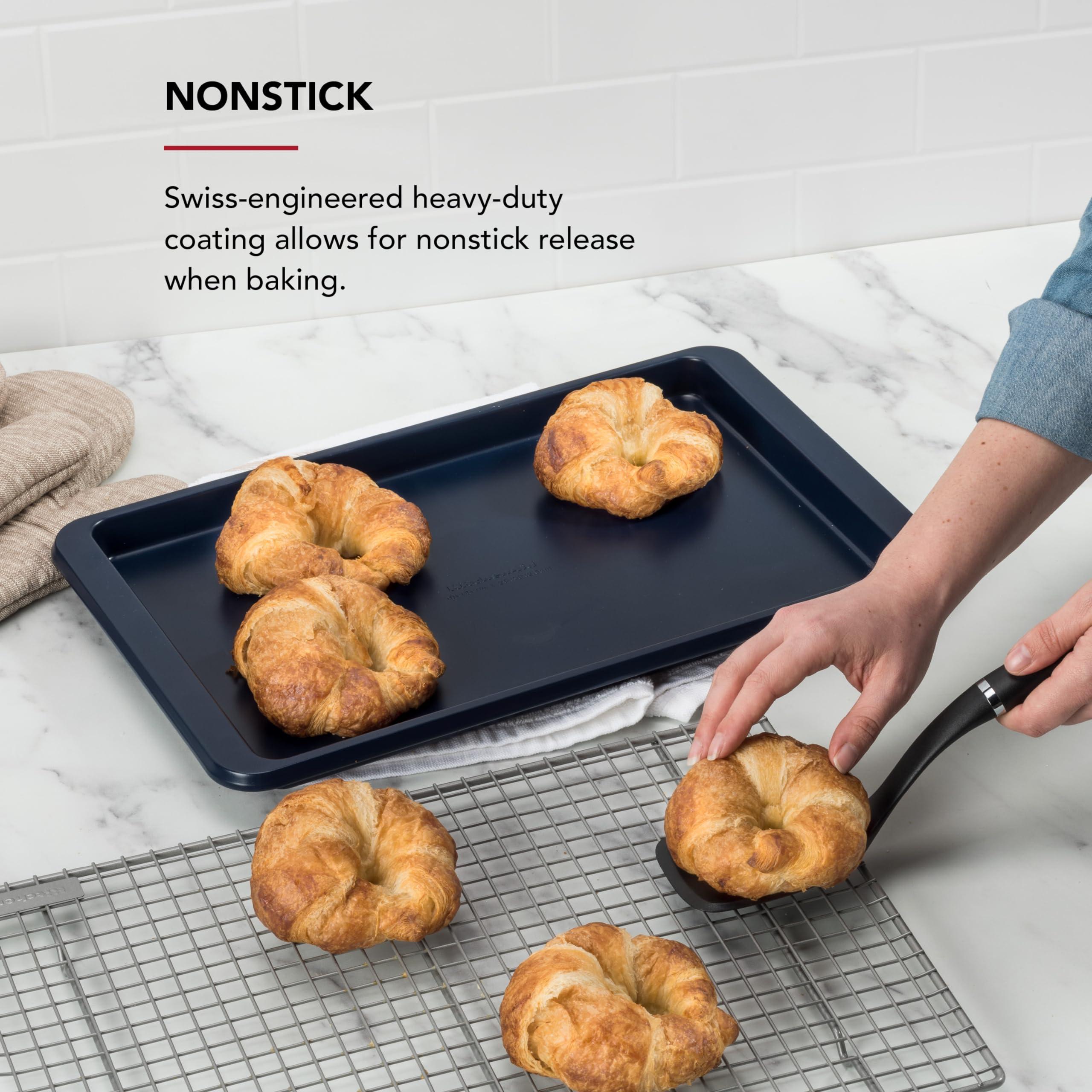 KitchenAid KitchenAid 10x15in Nonstick Aluminized Steel Baking Sheet, Ink Blue