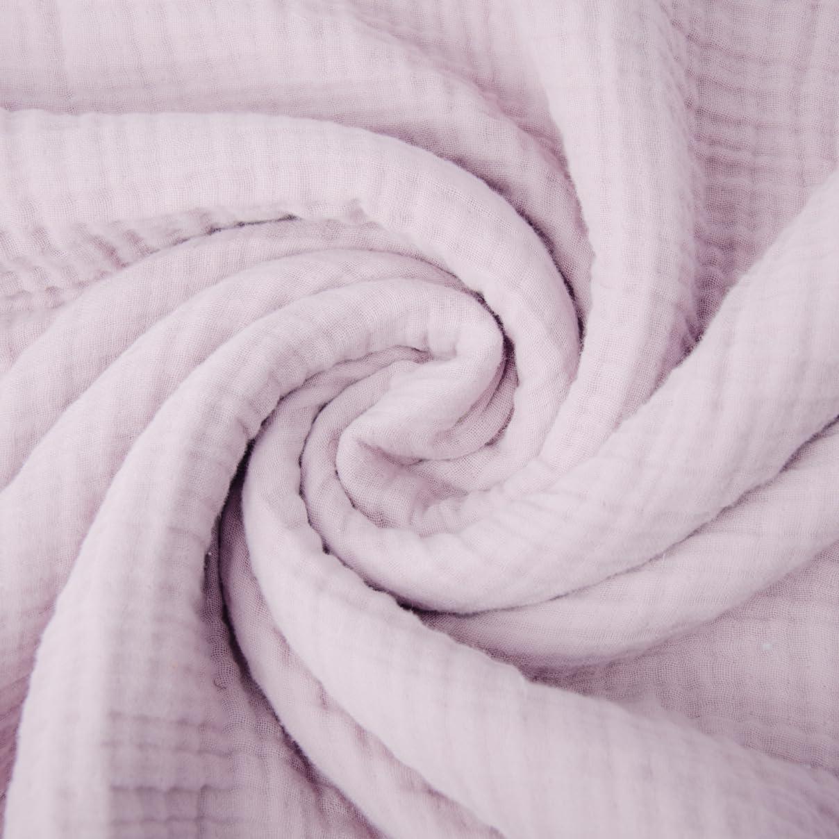 NORTHYGGE NORTHYGGE Sofa Cover%100 Organic Cotton, Couch Covers for Loveseat, Futon, Sofa, Sectional L Shape, U Shape, 4 Layered Muslin Softness Couch Cover, 71\", 91\", 102\" Widths (Lilac, 102x181 / 260x460cm)