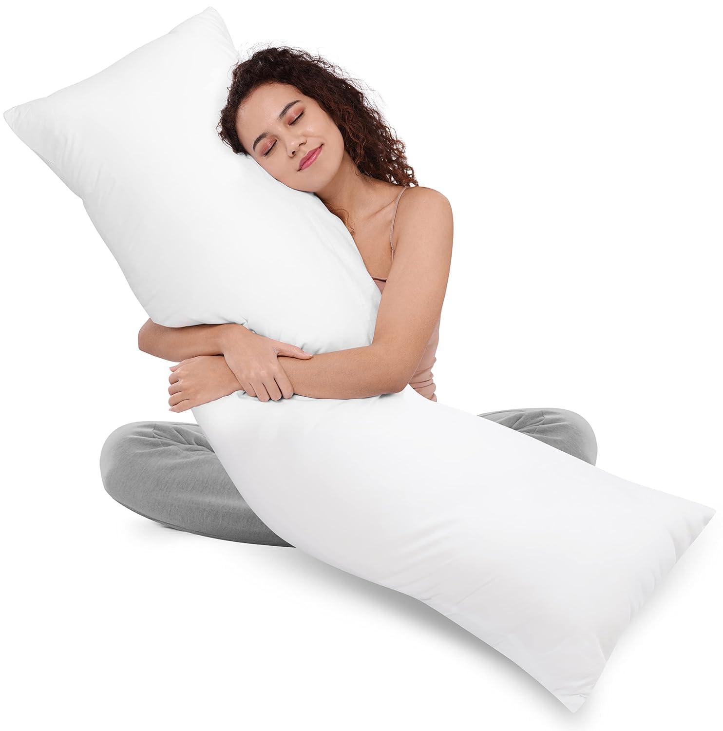 Utopia Bedding Utopia Bedding Full Body Pillow for Adults (White, 20 x 54 Inch), Long Pillow Insert for Sleeping, Ideal for Side Sleepers