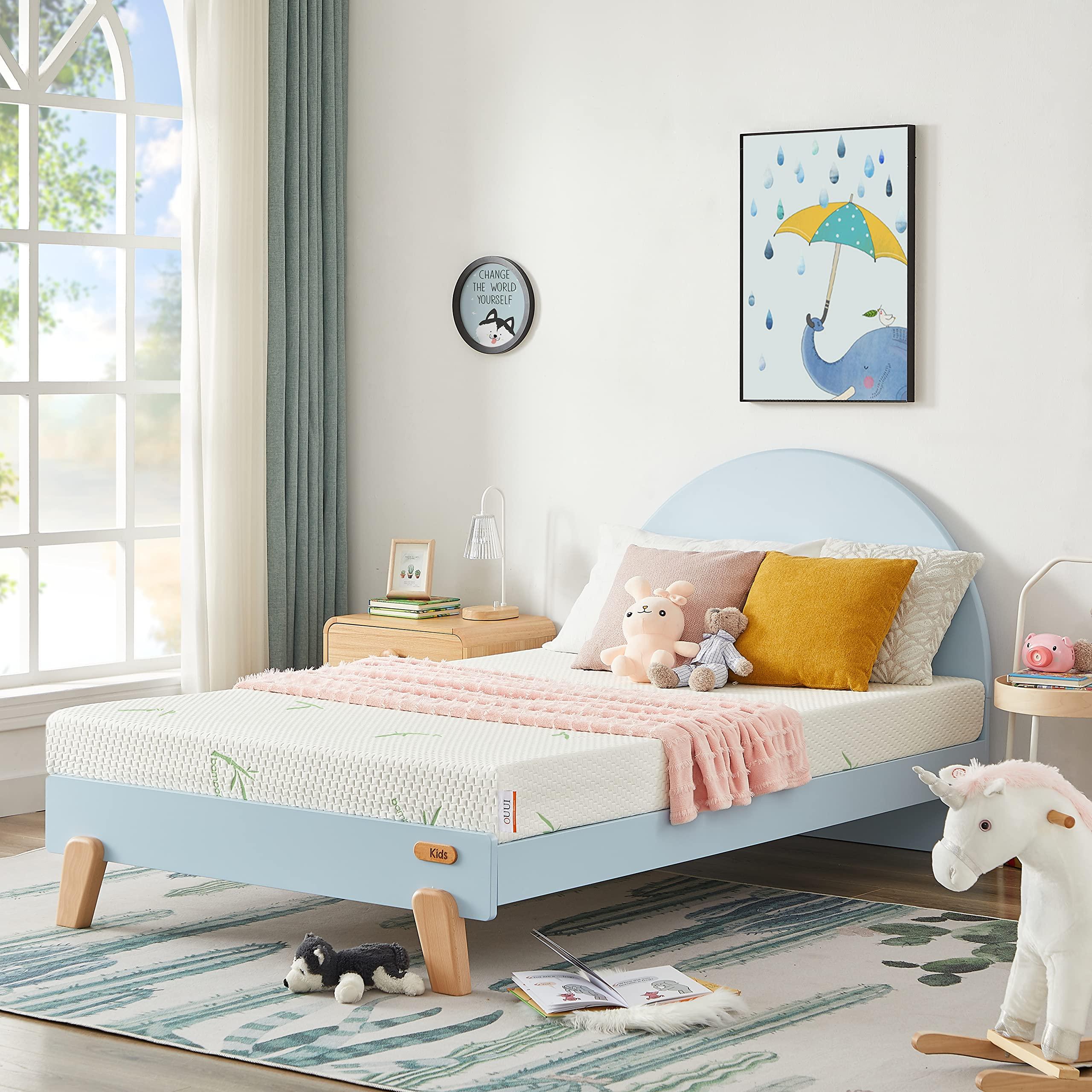 OUUI OUUI Twin Mattress, 5 Inch Memory Foam Mattress in a Box for Kids with Breathable Bamboo Cover, Medium Firm Gel Mattress for Bunk Bed, Trundle Bed, CertiPUR-US Certified