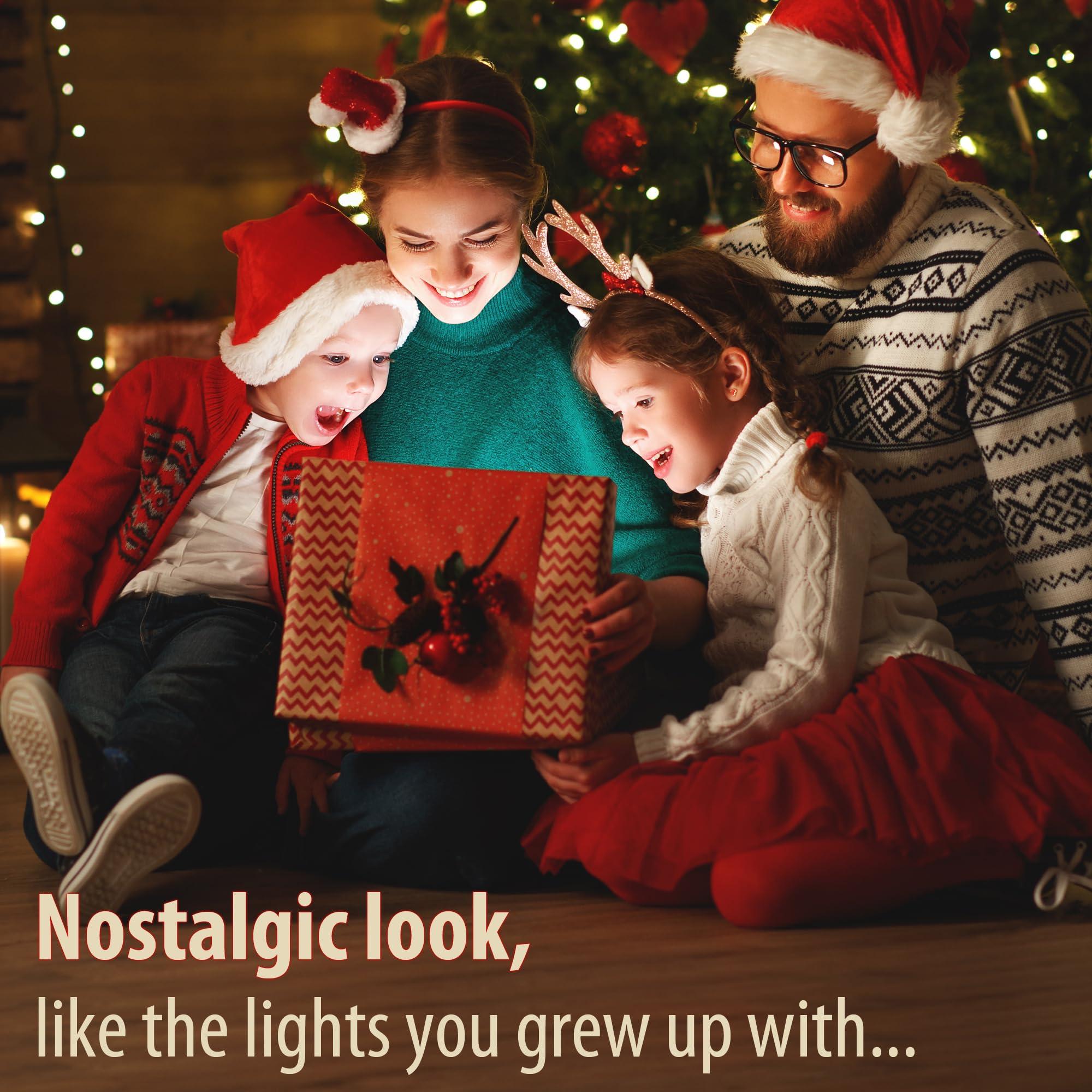 Brite Star Brite Star Vintage Christmas String Lights Multi C7 25 Feet - Old-Fashioned Bulbs Perfect for Christmas - Patriotic Decorations, Indoor and Outdoor Use.