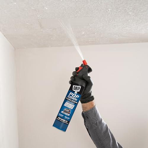 DAP DAP, White, 7079850025 Popcorn Water Based 2in1 Wall & Ceiling Texture Spray with Aim Tech Nozzle, 20 Ounce, 1.25 Pound (Pack of 1)