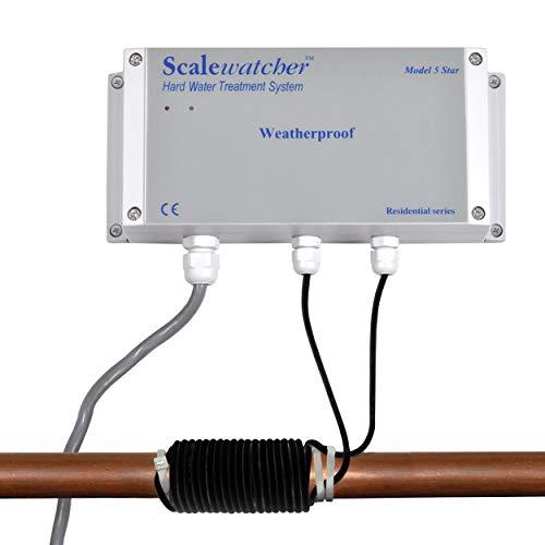 Scalewatcher Scalewatcher 5 Waterproof Electronic Descaler | USA Made & Patented Hard Water Softener/Conditioner Alternative | 700mA Salt-Free Electric Limescale Remover for Swimming Pool, Irrigation & More