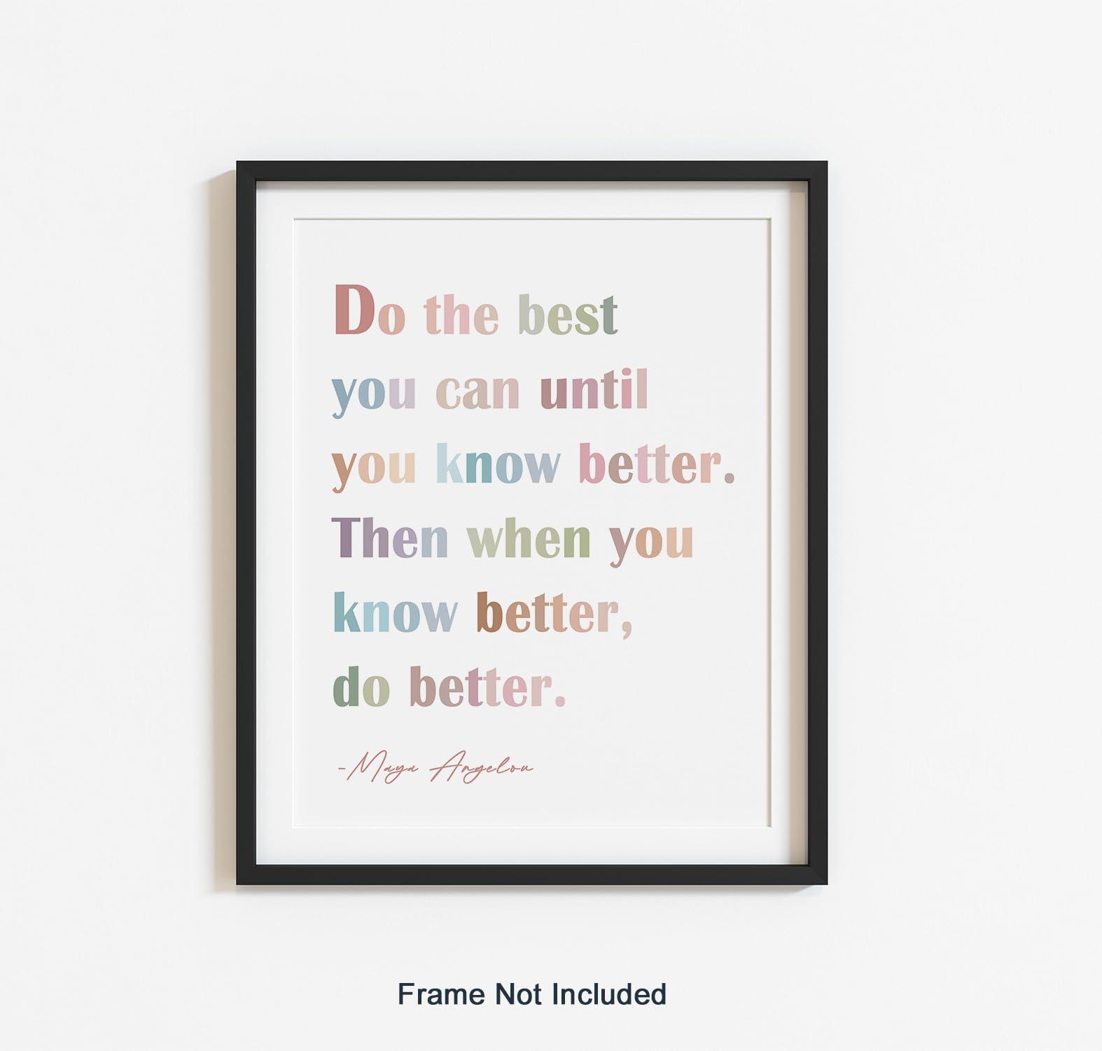 Buffay Motivational Wall Decor - Kids Affirmations Quote - Office Wall Art - Encouragement Gift - Inspirational Poster for School Classroom Bedroom UNFRAMED Print (11X14 INCH)