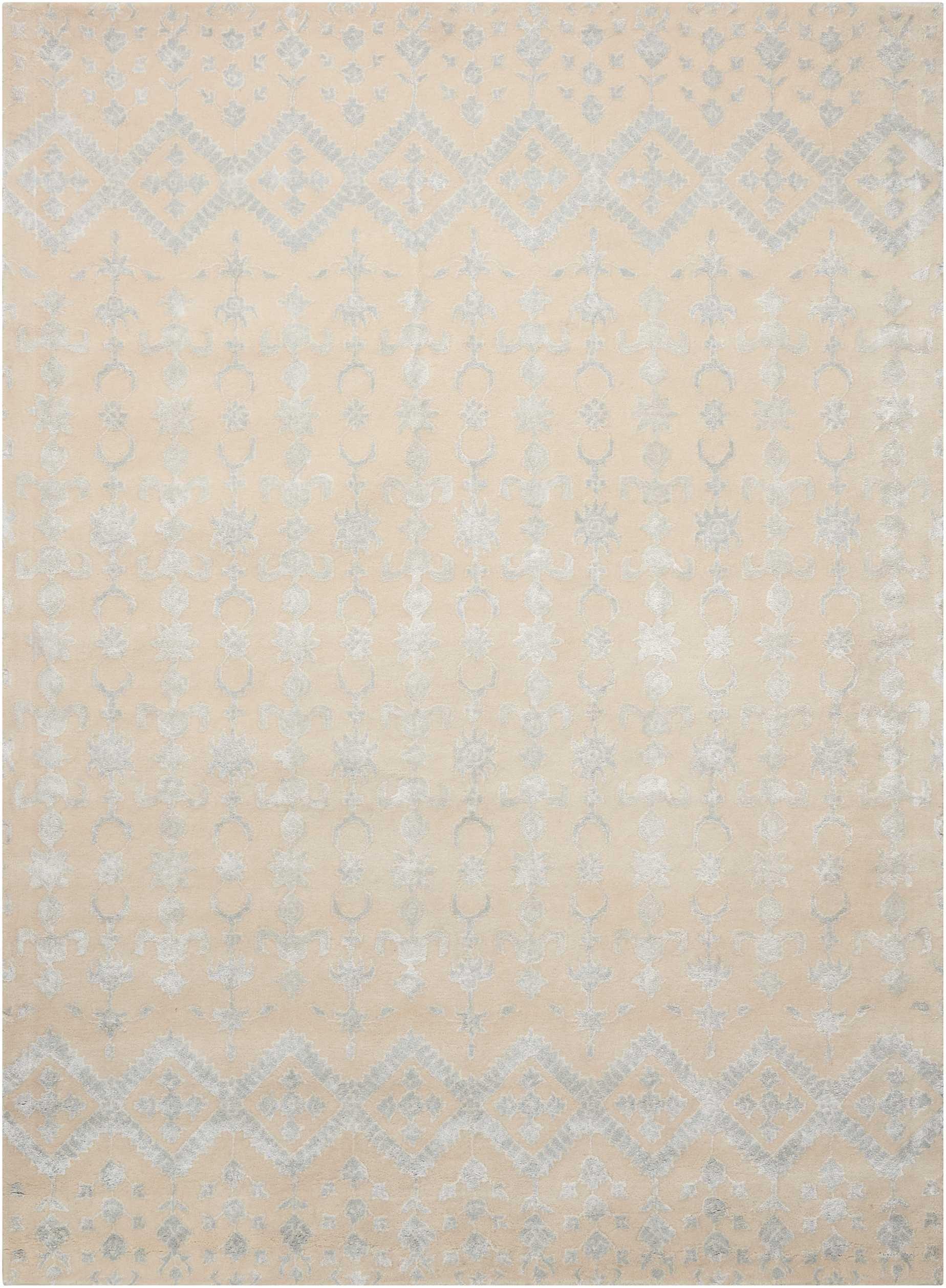 Nourison Symphony Transitional Ivory 5'6" x 7'5" Area -Rug, Easy -Cleaning, Non Shedding, Bed Room, Living Room, Dining Room, Kitchen (6x7)