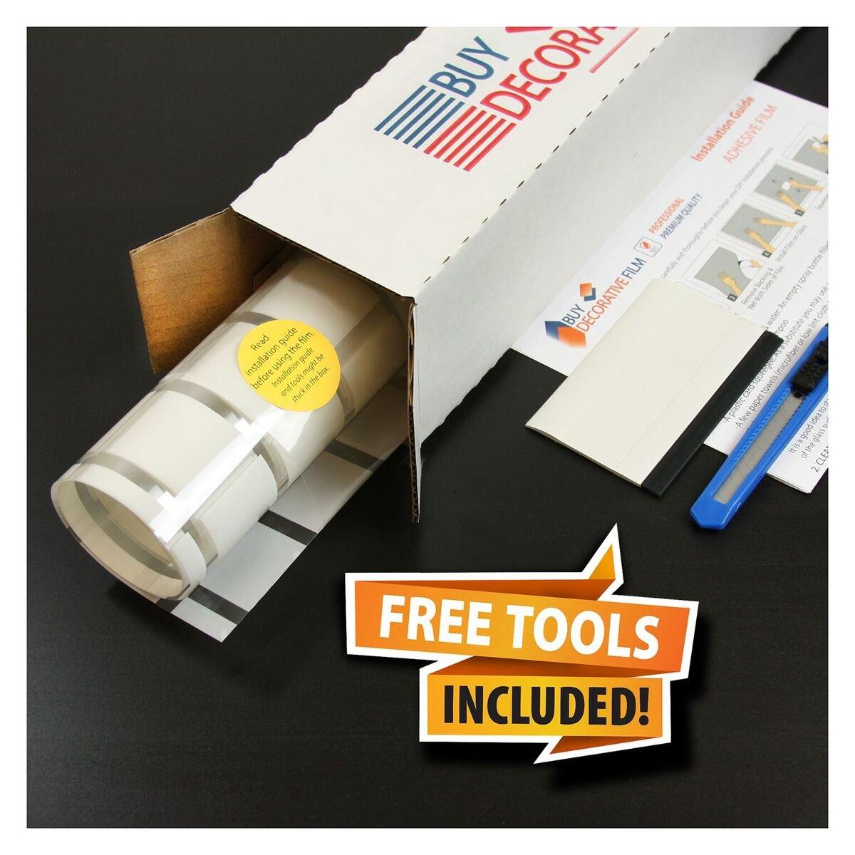 Buydecorativefilm BDF BBL Window Film Bold Block Decorative (1 3/8 Inch White Squares) - 60\" X 25ft