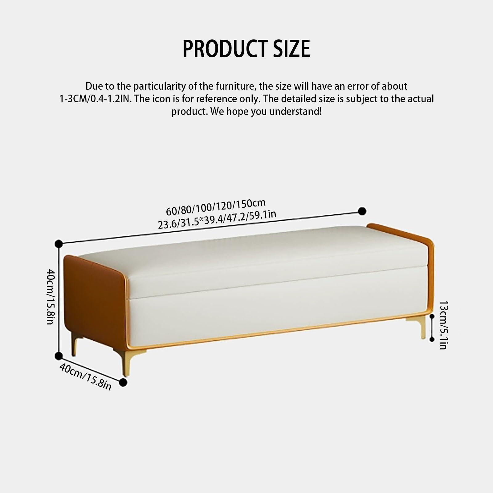 XDONE Ottoman with storage for bedroom, upholstered storage bench, entrance storage bench with gold legs, living room storage bench, bed end bench, foyer bench, room bench/load capacity 150KG ( Color : A ,