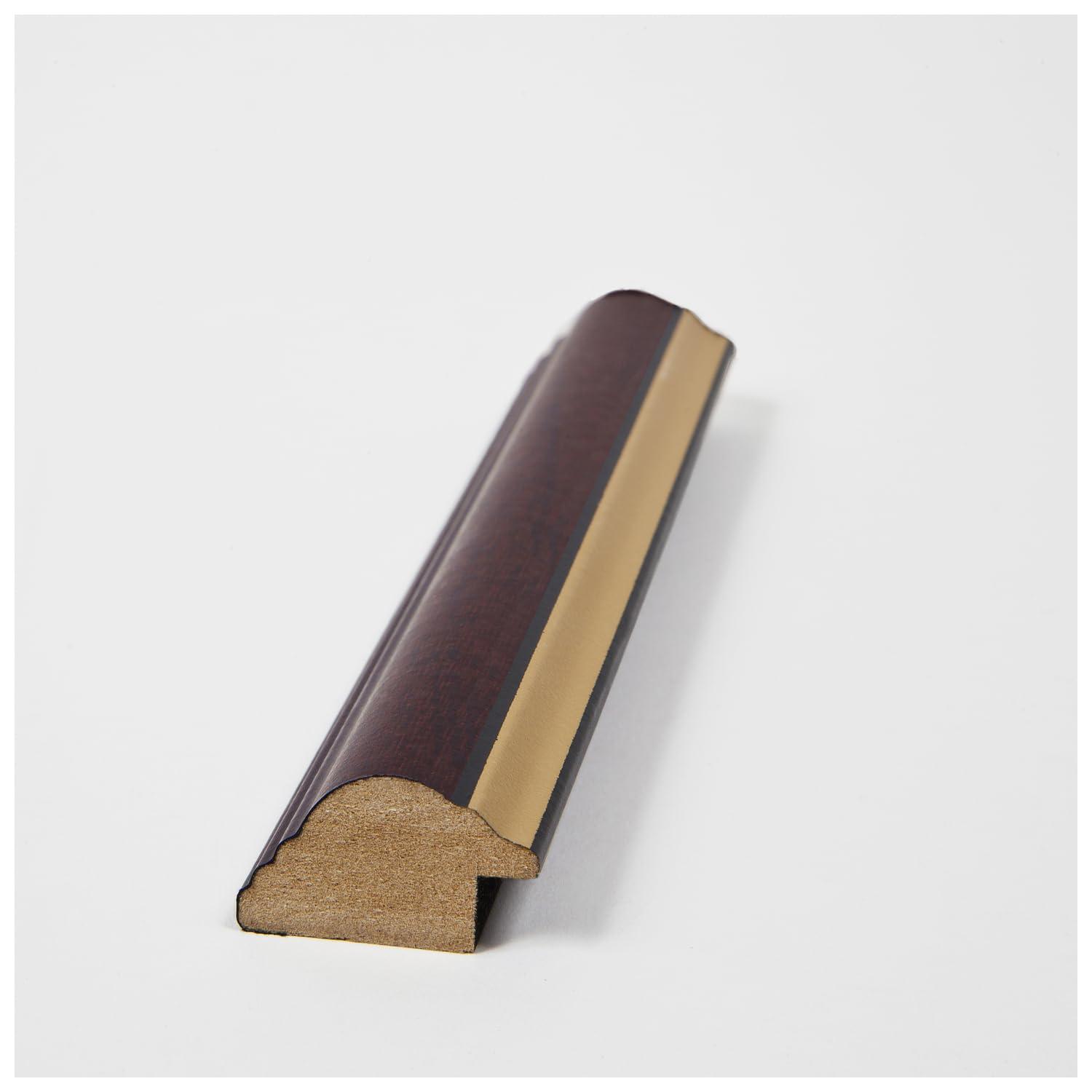 ArtToFrames ArtToFrames 26x38 Inch Brown Picture Frame, This 1.25 Inch Custom MDF Poster Frame is Mahogany and Gold Slope, Great for Your Art or Photos - Comes with Economy Acrylic