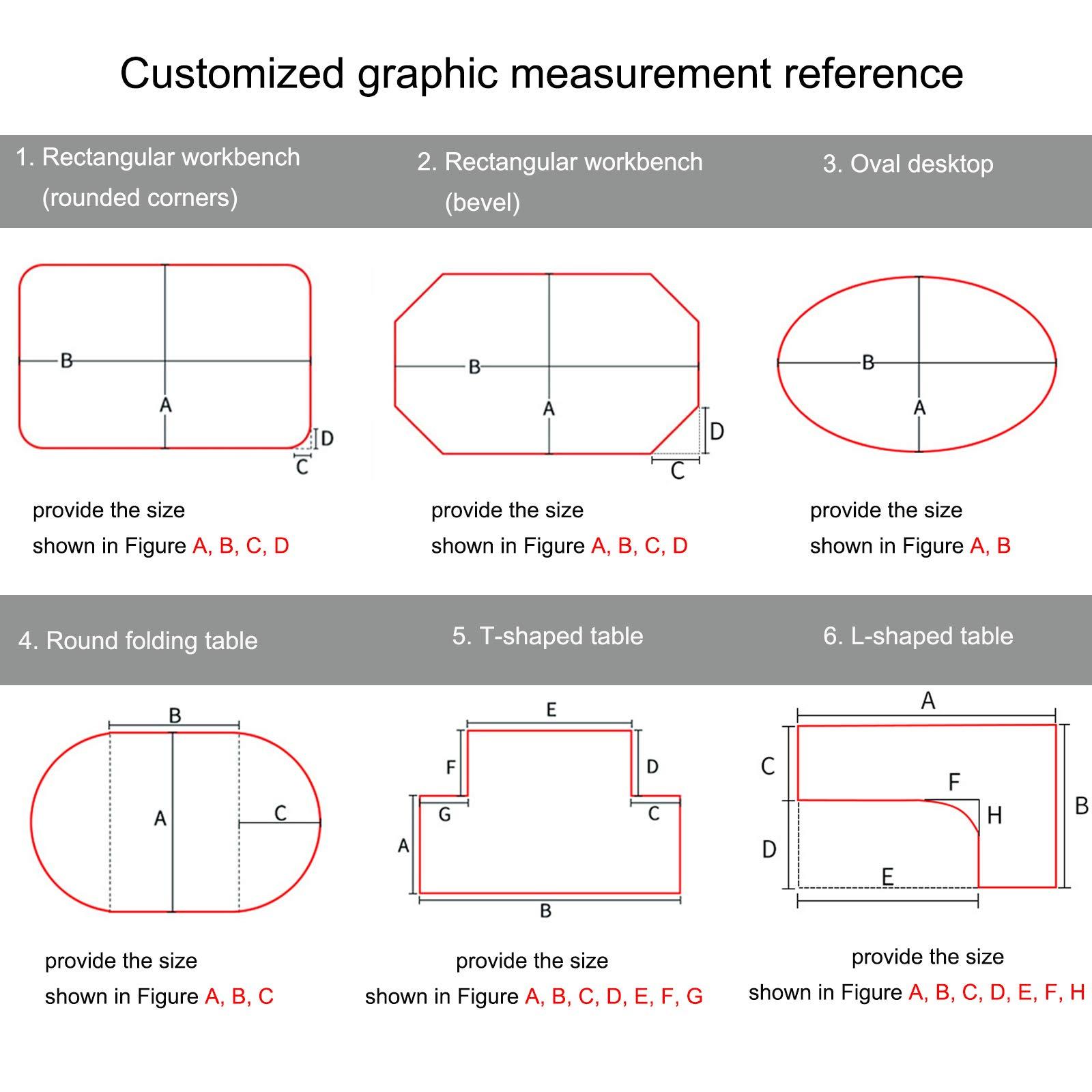 Geovne Geovne Frosted Clear Table Cover Protector,PVC Table Protector,2mm Thick Transparent Tablecloth,60 Bevel Edging Table Top Protector,for Writing Desk,Coffee Table,Countertop (90x180cm/35x71in)