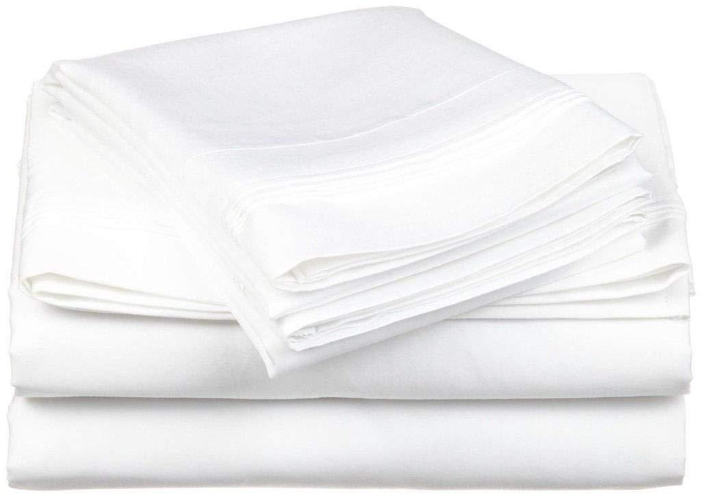 B$R Bedding\'s B$R Bedding\'s Full, Sleeper Sofa Bed Sheet Set (54\" x 72\") 12\" Inch Extra Deep Pocket White Solid- 4 PCs Sleeper Sofa Sheets 700 TC 100% Egyptian Cotton