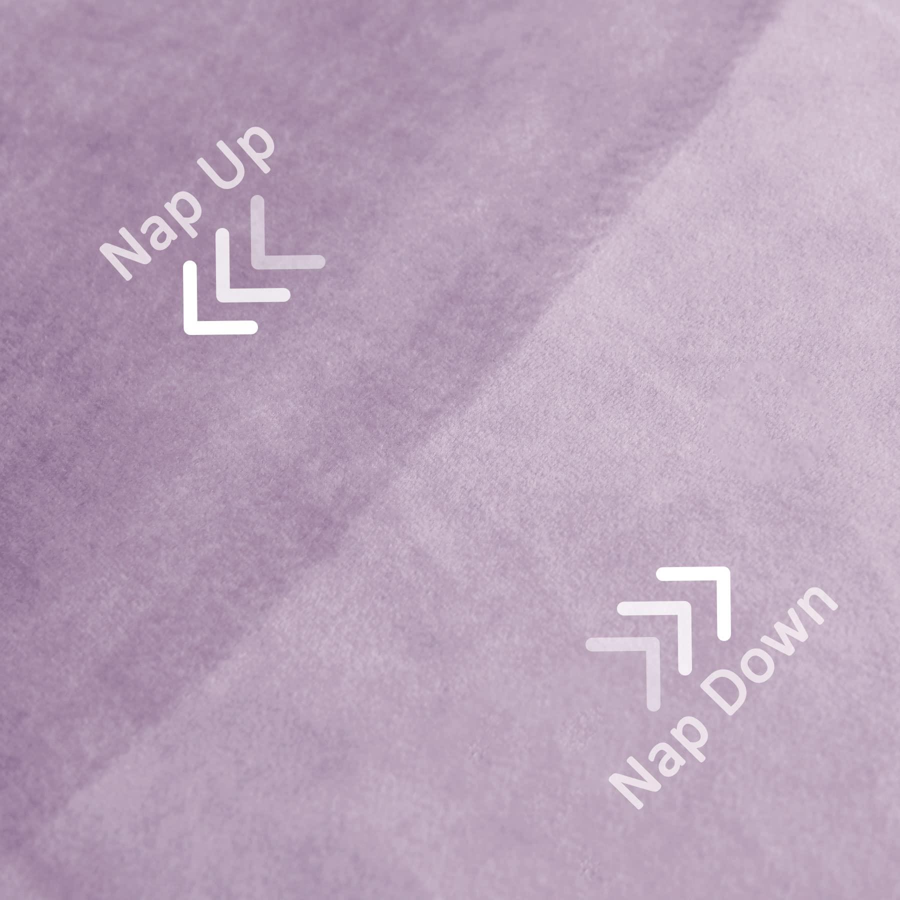 Fcosie Fcosie Extra Long Grommet Curtains - Custom Made Soft Velvet Drapes 10 to 24 feet Length - Room Darkening Window Panels in Violet - High Curtains for Living Room, 100" Wide by 204" Long, 1 Panel