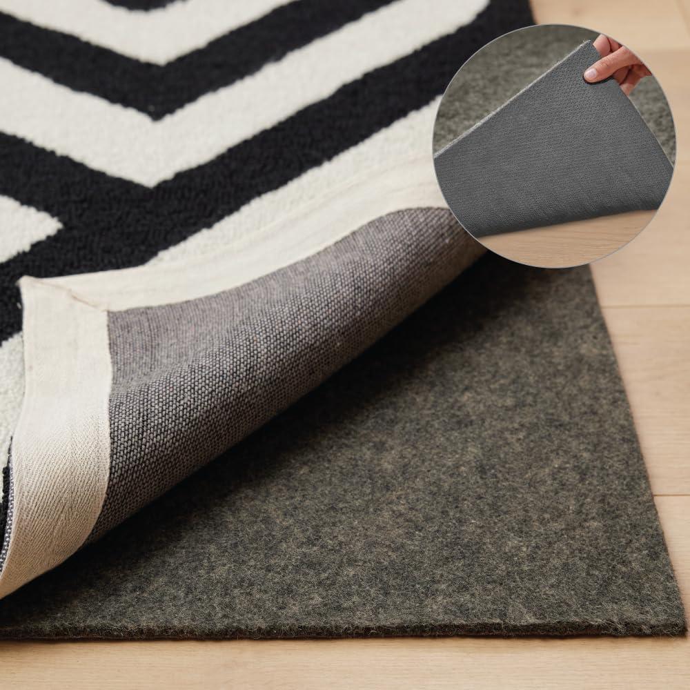 Gorilla Grip Gorilla Grip Felt and Natural Rubber Stay in Place Slip Resistant Rug Pad, 1/4 Thick, 8x10 FT Protective Padding for Under Area Rugs, Cushioned Gripper Pads, Carpet Runners Hardwood Floors Protection