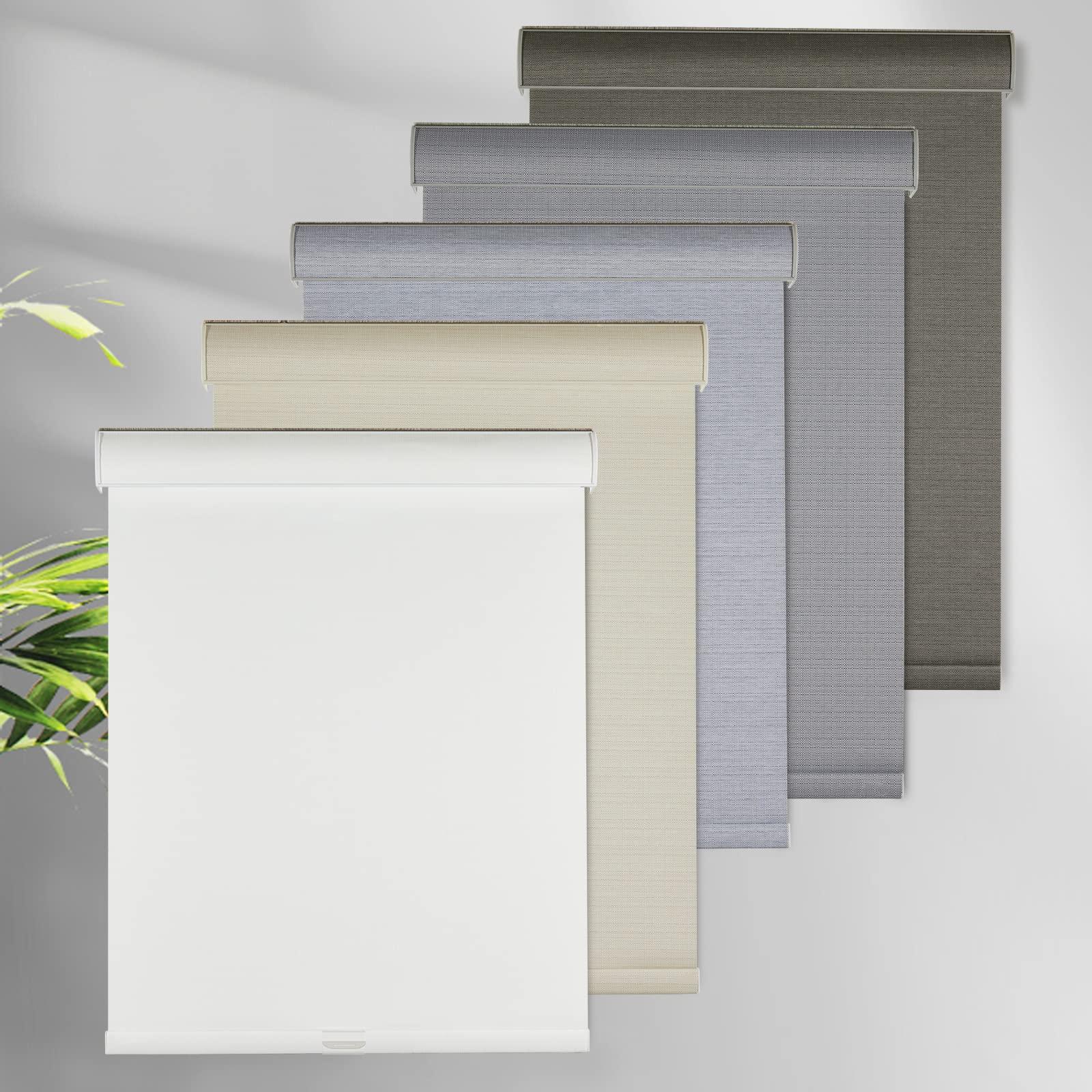 Tonature Tonature White Cordless 100% Blackout Roller Shades for Window Blinds with Valance, Free-Stop Thermal Insulated Roller Blinds for Windows Shades for Bedroom, Living Room,Home Office(39"W x 72"H,White)