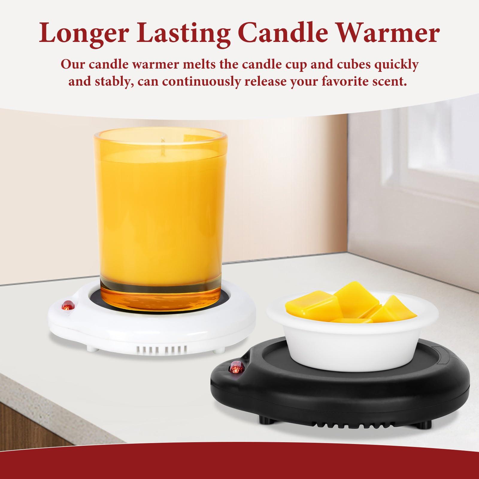 Dialan's Dialan's Candle Warmer Wax Melter, Warmer Plate for Candle Jar Wax Cubes Melter Warmer Plate Electric Coffee Mug Warmer Tea or Various Beverages Warmer(White)