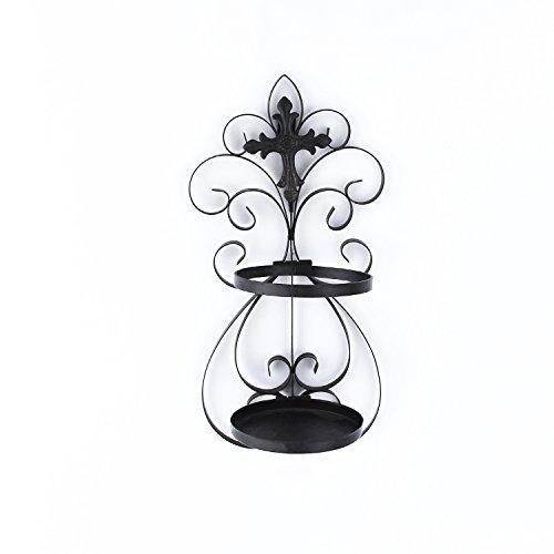 FrameArmy FrameArmy Cast Iron Vertical Wall Hanging Accents Candle Holder Sconce (Set of 2) (SD005)