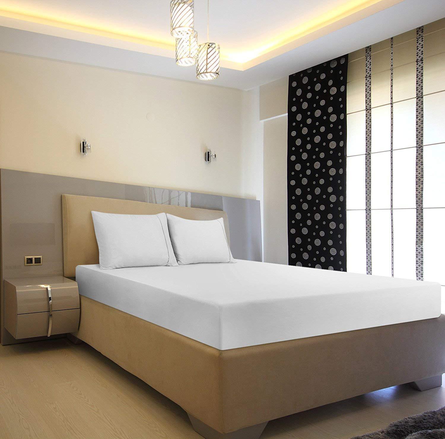 Decent Collection Decent Collection Great Sale on Amazon King Size { 1-PC } Fitted/Bottom Sheet Heavy 1500-TC Soft Egyptian Cotton King Size (76x80) Fits 14-18 Inches Fully Elastic Deep Pocket (Solid, Turquoise)