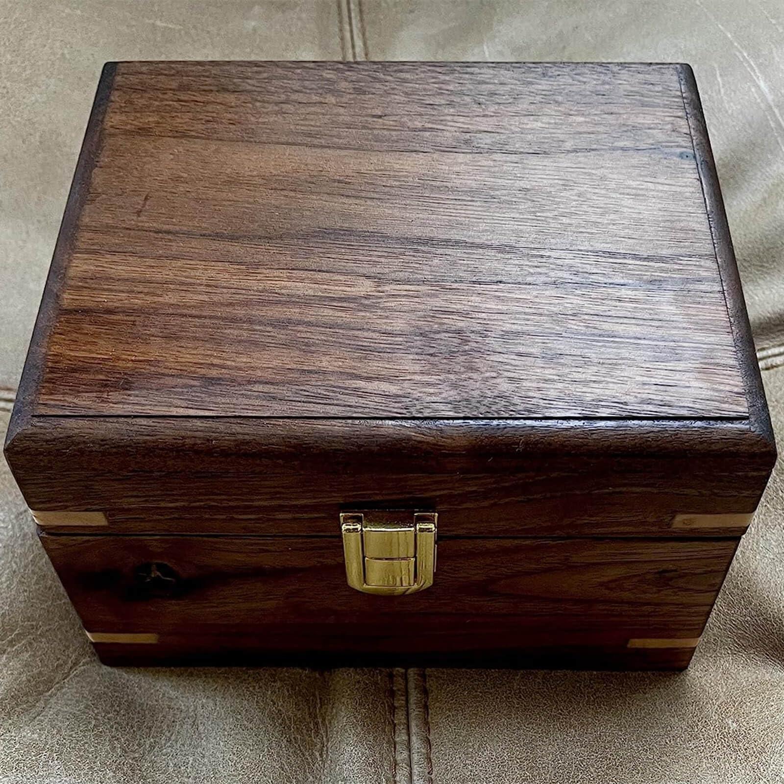 dophee dophee Toggle Catch Lock 0.98\"x0.79\" Gold Retro Style Iron Hasp Wood Chest Lock Latch Clasp with Screws for Jewellery Box Suitcase Chest Decoration (5-Pack)