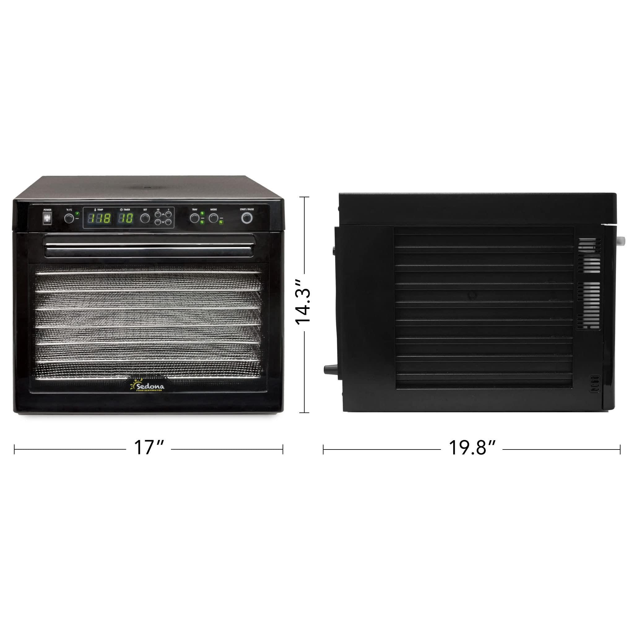 Tribest Tribest Sedona Classic SD-S9000-B Digital Food Dehydrator, Black with Stainless Steel Trays