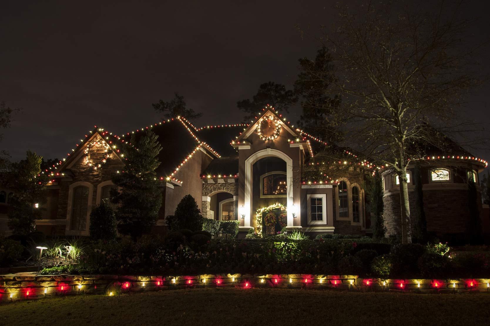 MIK Solutions MIK Solutions C9 LED Bulb (Pack of 25) LED RED Replacement Christmas Light Bulbs Faceted Retrofit Candle Shape Commercial Grade E17 Socket Roof Lights Bulbs