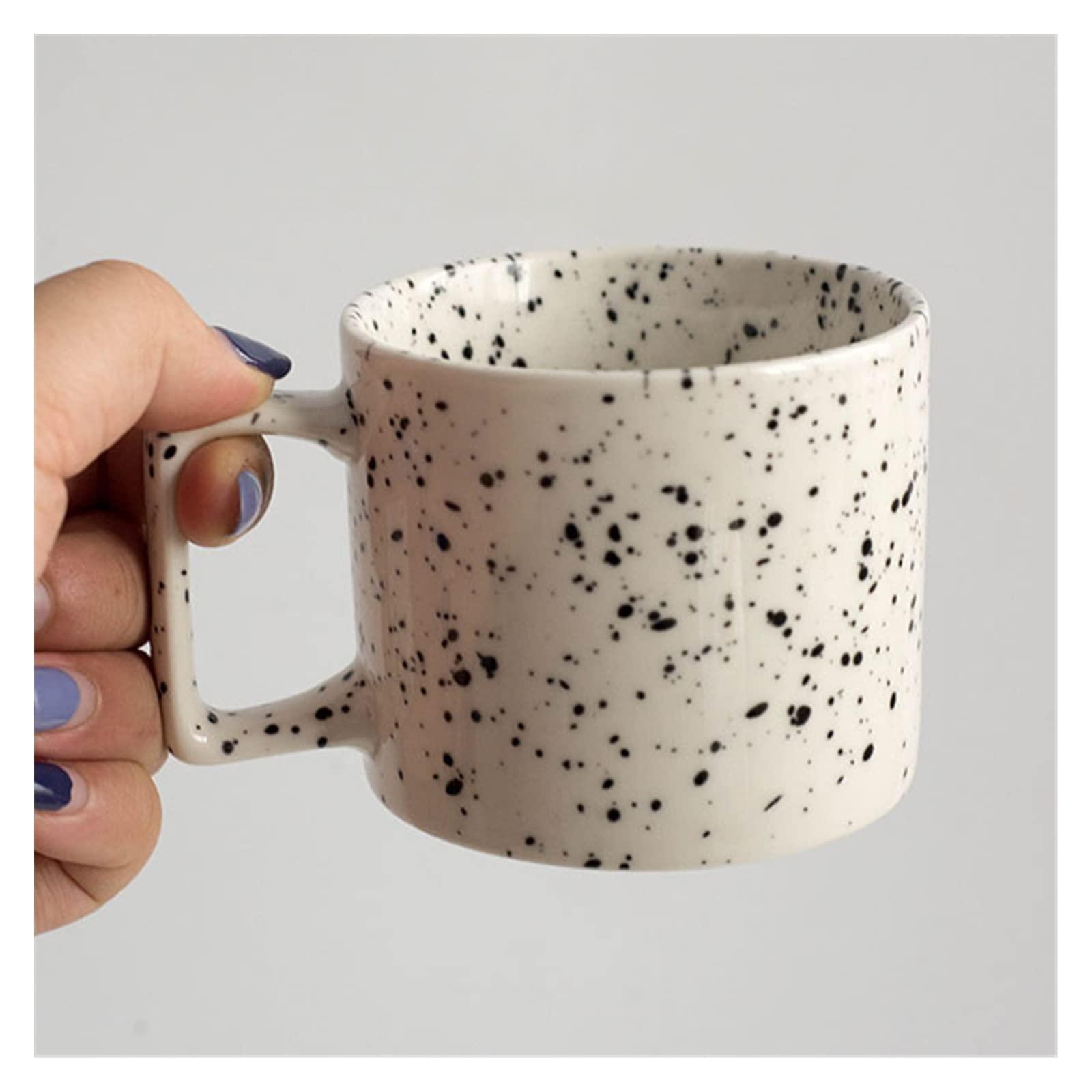 KOHARA KOHARA Coffee Mugs 250ml Household Black and White Ink Style Ceramic Cup Set of 2 Breakfast Milk Cup Afternoon Tea Set Coffee Cup Suitable for Home Use for Tea