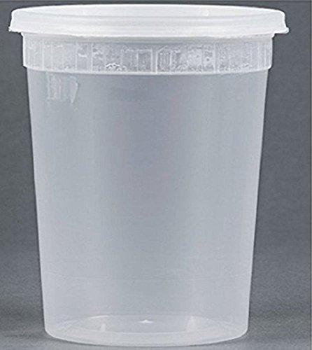 QQOUTLET-YW 32oz plastic soup/Food container with lids (100 Pack)