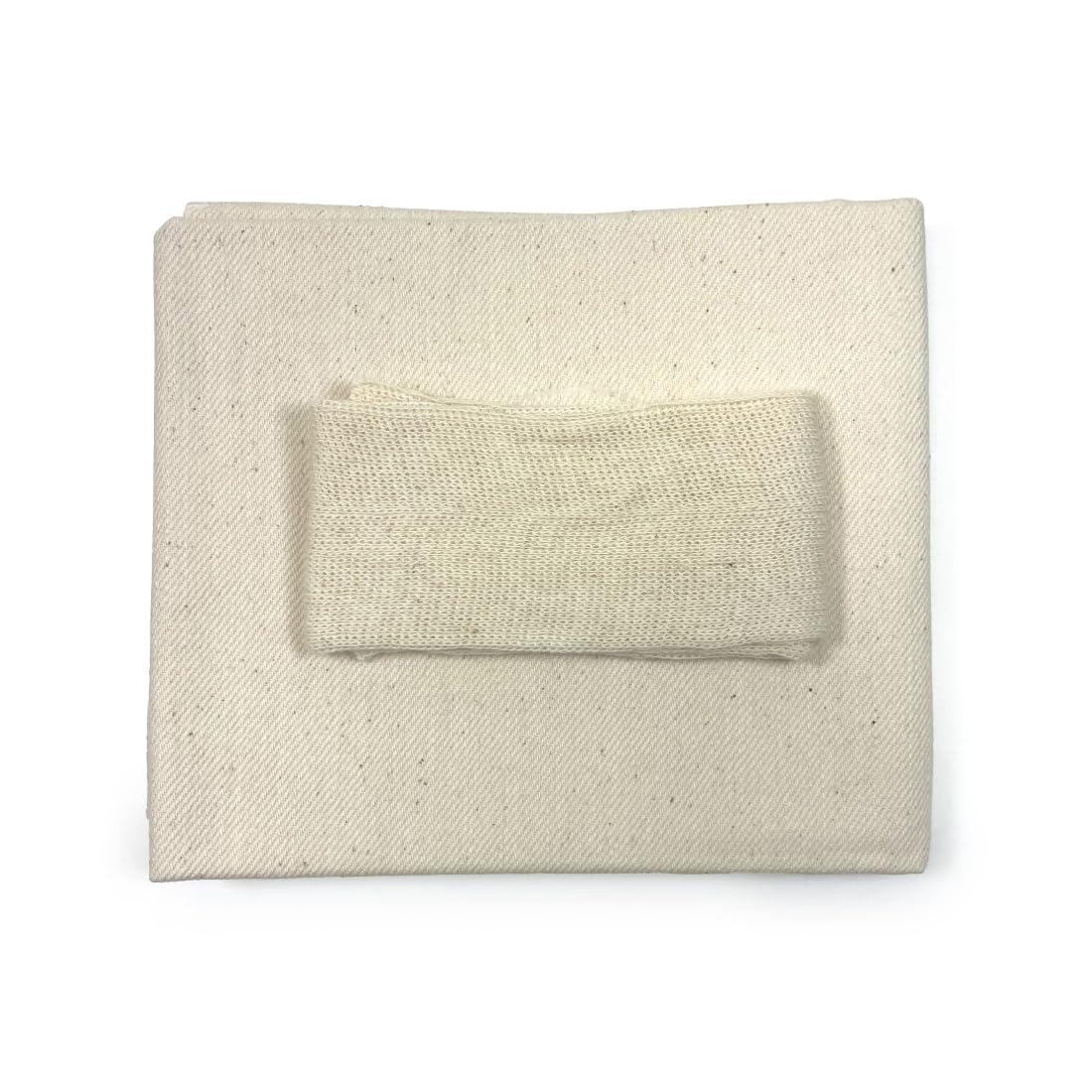 Regency Wraps Regency Wraps Natural Pastry Cloth & Rolling Pin Cover Set, 100% Cotton Cloth & Pin Cover for Non-Stick Dough Rolling, 20x24\" cloth with Sewn Edges,15\" Rolling Pin Cover