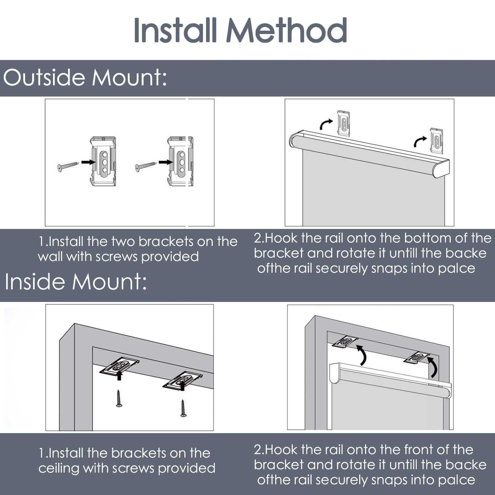 GRLIVA GRLIVA Gray Roller Blinds Blackout Roller Window Shades,Thermal Insulated Fabric Blinds for Windows/Bedroom/Doors/Office,Room Darkening Window Blinds and Shades,Easy to Install,60" W 60" H