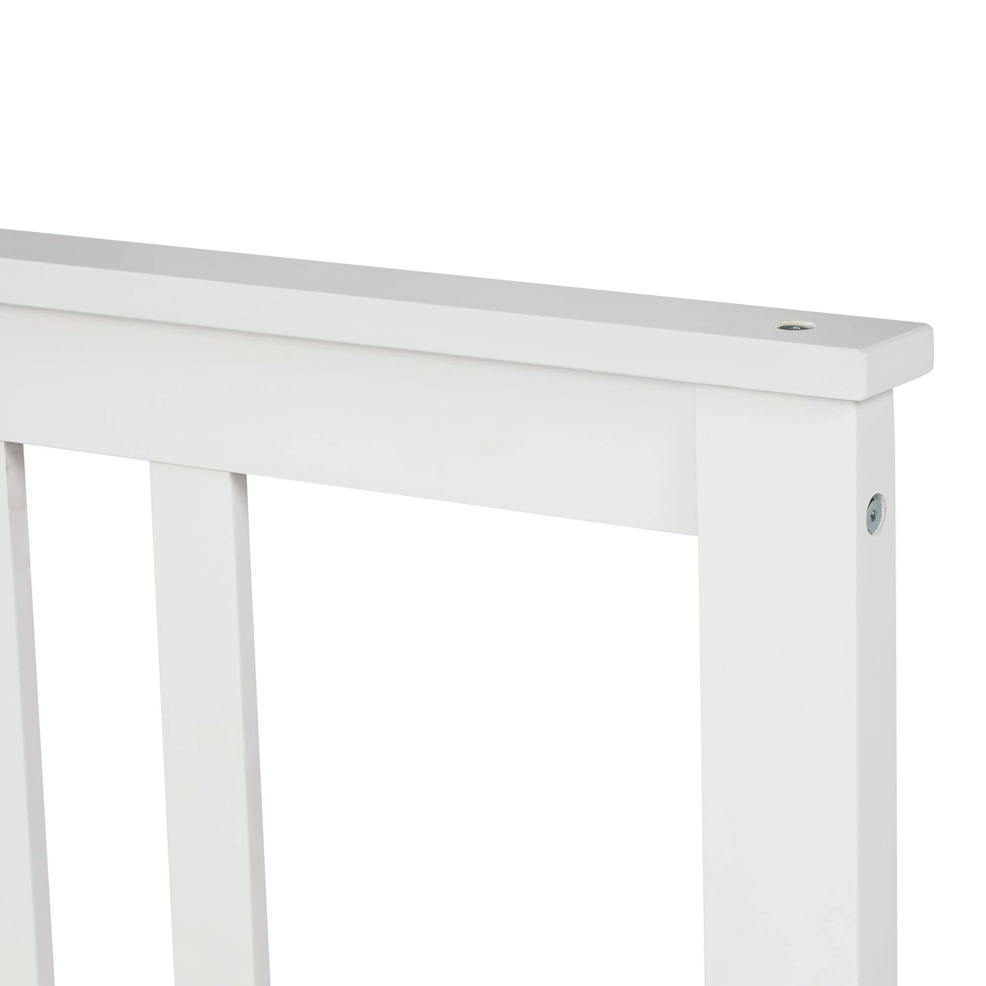 DSHADE DSHADE Pine Wood Platform Bed Platform Bed Frame with Headboard and Footboard Platform Bed Frames Solid Wood Bed Frame No Box Spring Needed/Easy Assembl 78.7''L X 56''W X 42''H (White)