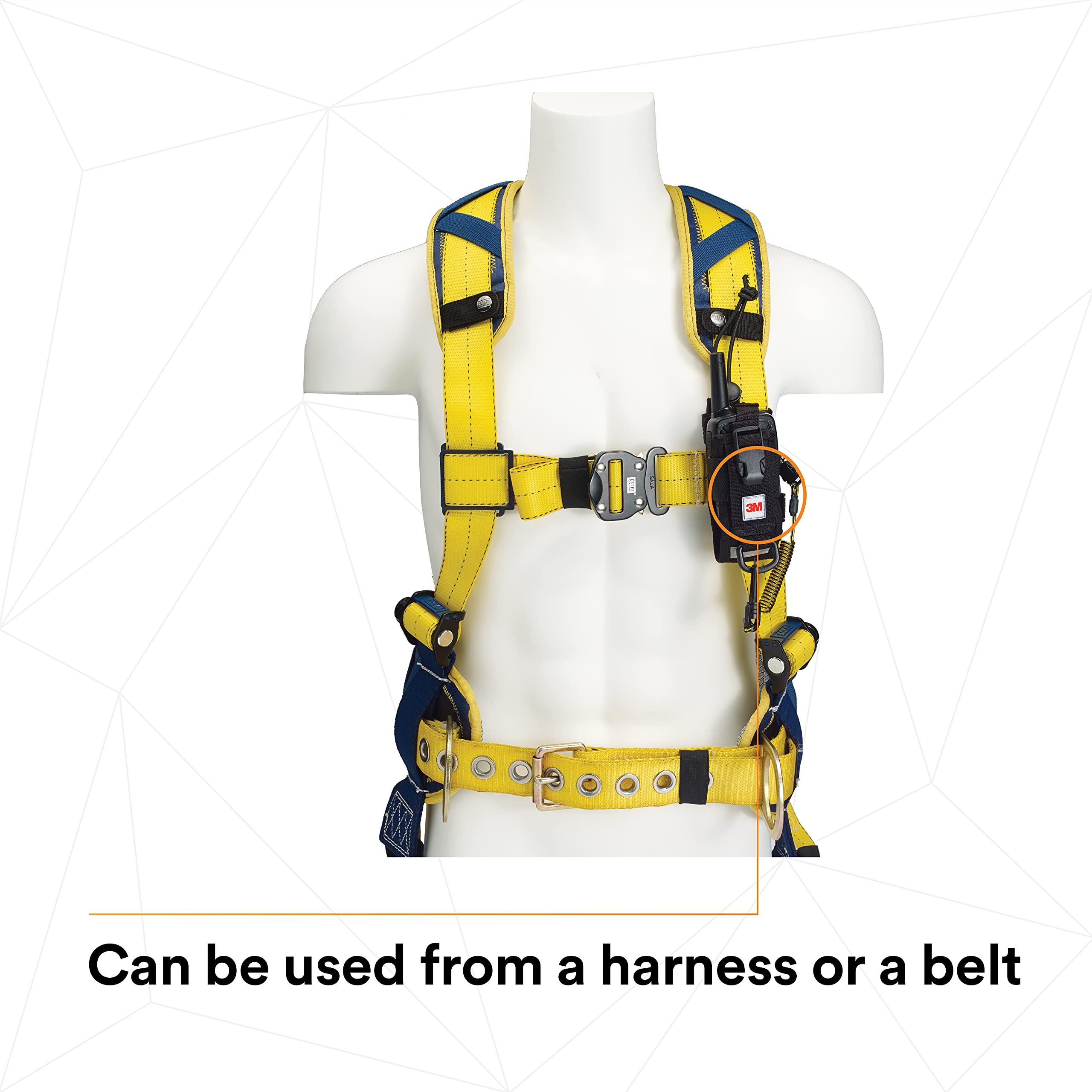 Capital Safety Capital Safety 3M DBI-SALA Fall Protection For Tools,1500089,Adj Radio Holster Combo w/Clip2Loop Coil and Micro D-Ring, Size To Any Portable Radio/Small Device,Mount To Harness/Belt, 5.25 inches x 2.25\", Black