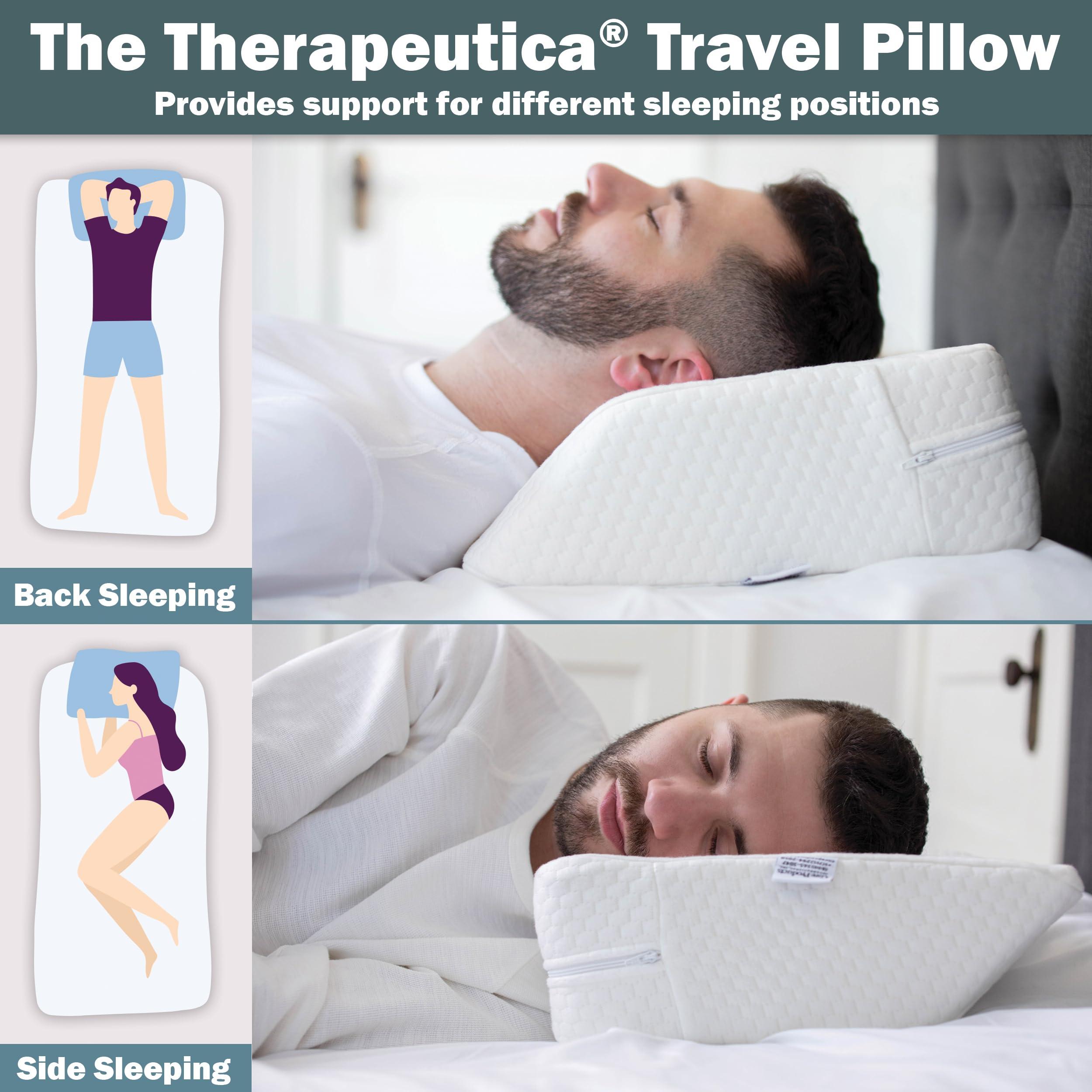 Therapeutica Therapeutica Travel Pillow, Firm Orthopedic Support, Average