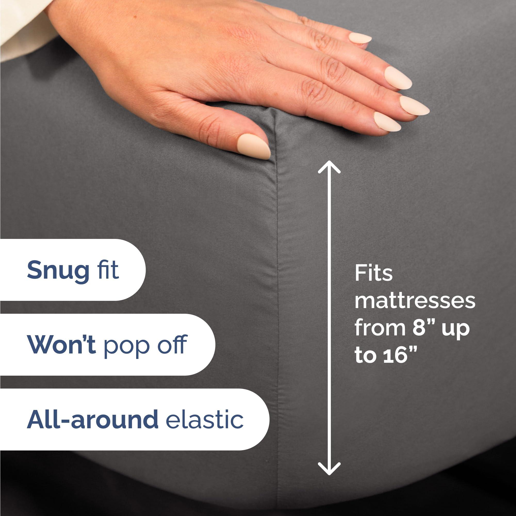 CGK Unlimited Bulk Case Pack of 16 Complete Sheet Sets - Twin XL Bed Sheet Sets - Wholesale Sheets for Hotels & Airbnbs - Exceptional Value - Dark Grey