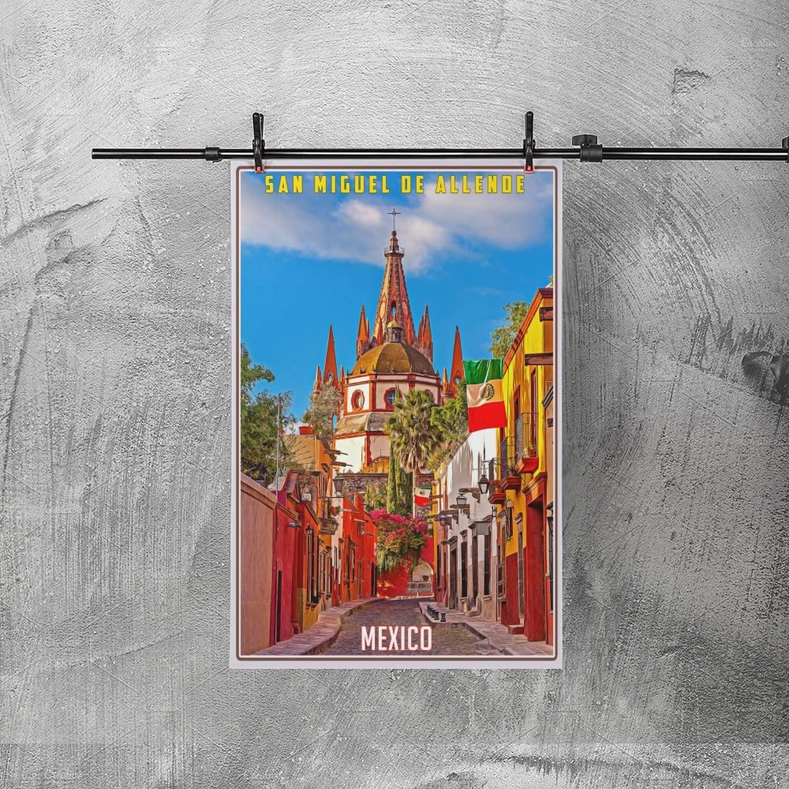 QRTY QRTY Mexico San Miguel De Allende Vintage Travel Poster Canvas Art Wall Decor Poster Picture Print Painting Posters Gift 12x18inchs(30x45cm)