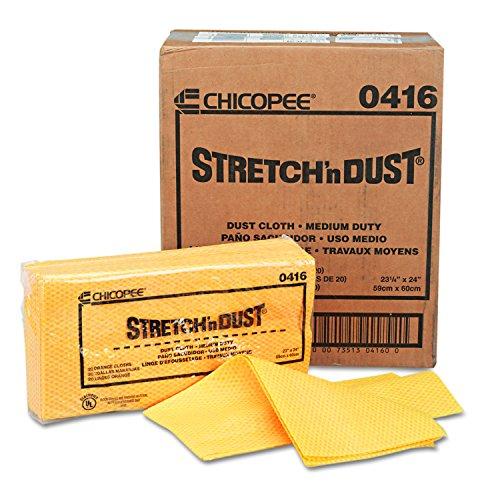 Chicopee Chicopee Stretch'n Dust 0416 Medium Duty Dust Cloth, Yellow/Orange 24-Inch x 24-Inch (100 Count, 5 bags of 20)