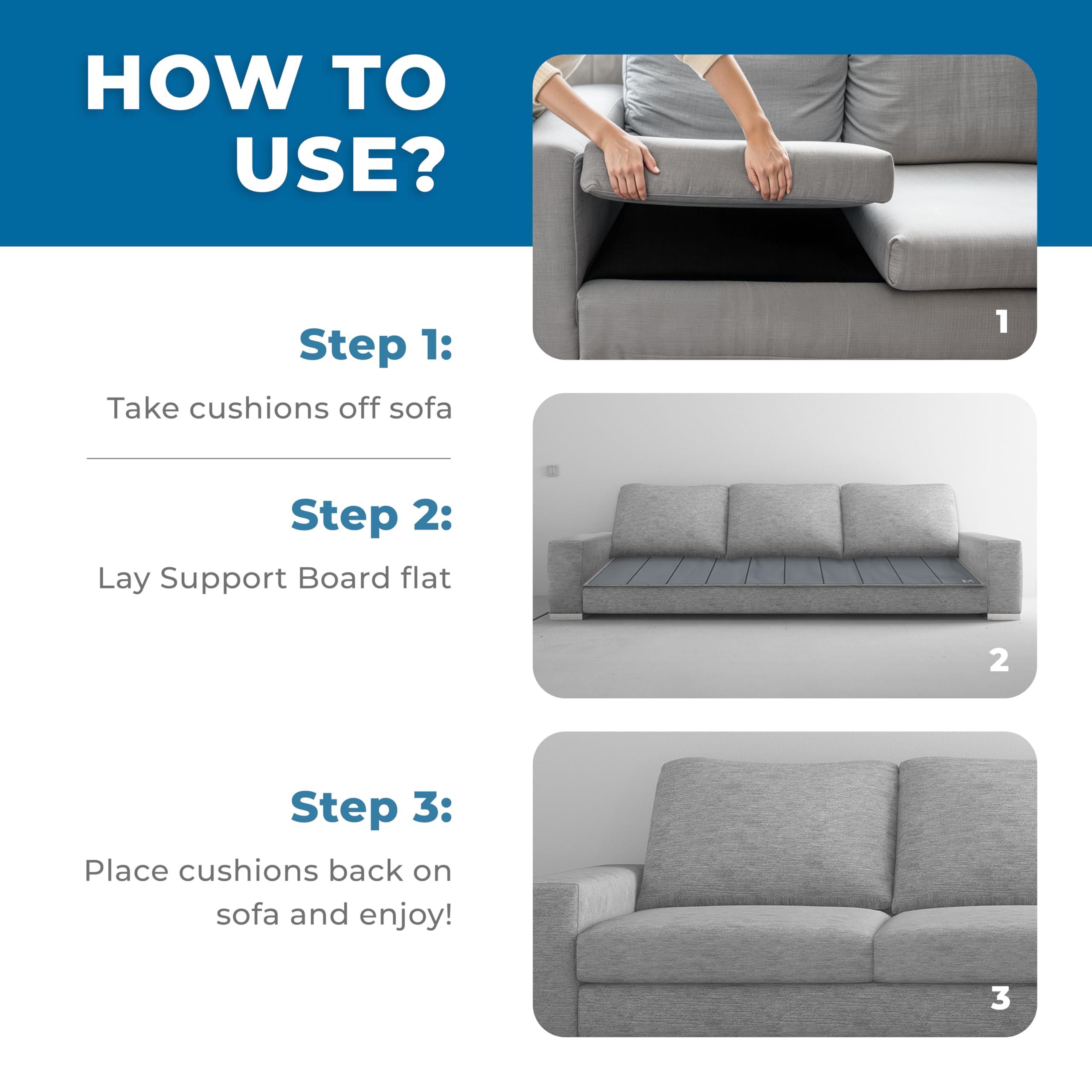 Meliusly Meliusly Heavy Duty Couch Cushion Support for Sagging Cushions (21x79) Reinforced Wood Sofa Cushion Support Board for Sagging Seat, Deep Couch Supporter for Under The Cushions, Loveseat Saver
