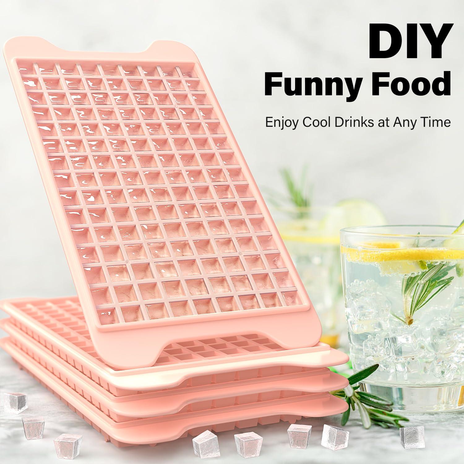 FDDBI Mini Ice Cube Tray for Freezer: FDDBI Small Ice Trays for Freezer with Bin - 1354PCS Easy Release Nugget Ice Tray - Crushed Ice Tray with Ice Container