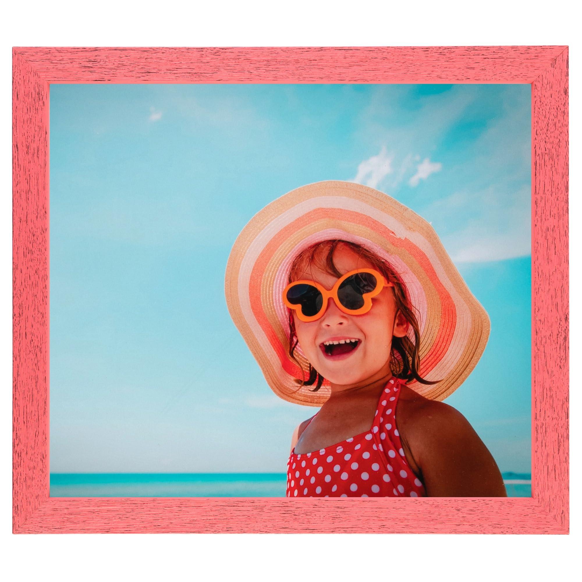 ArtToFrames ArtToFrames 7x19 inch Berry Rustic Barnwood Wood Picture Frame, 2WOM0066-1343-YPNK-7x19