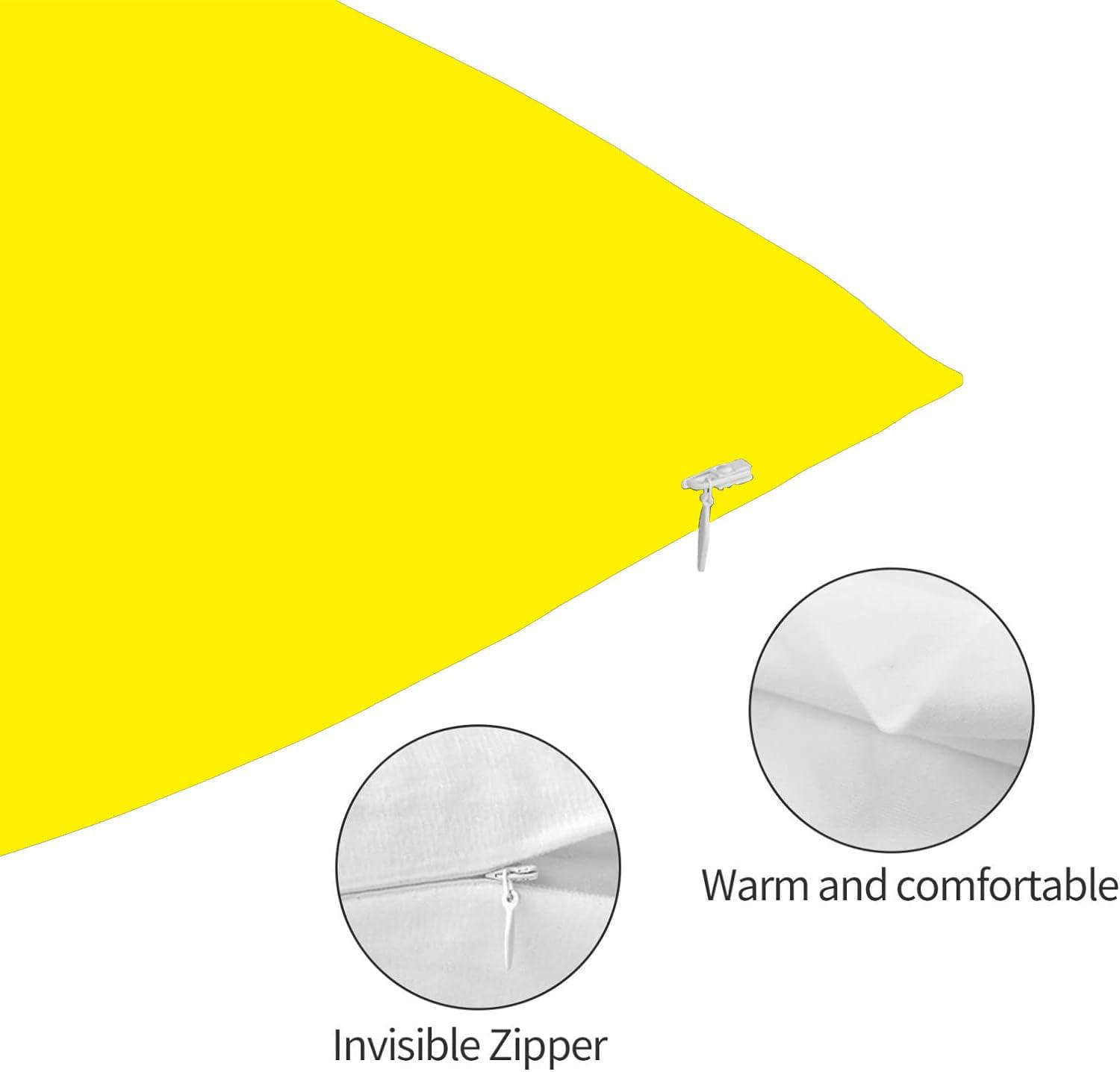 Pzwqkyn Pzwqkyn Custom Pillow with Picture Text Customized Photo Pillowcase, Personalized Throw Pillow Cover, Christmas Love Keepsake Gifts Two-Sides Design 20x30 in, No Filling, Bright Yellow