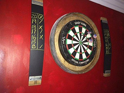 The Winey Guys Wine Barrel Head Dartboard & Chalkboard Scorers Kit
