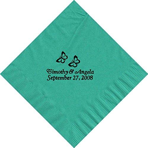 Party Favors Plus Rush 24 Hour Processing 100 Printed Personalized Luncheon napkins Cocktail Party Napkins with express shipping