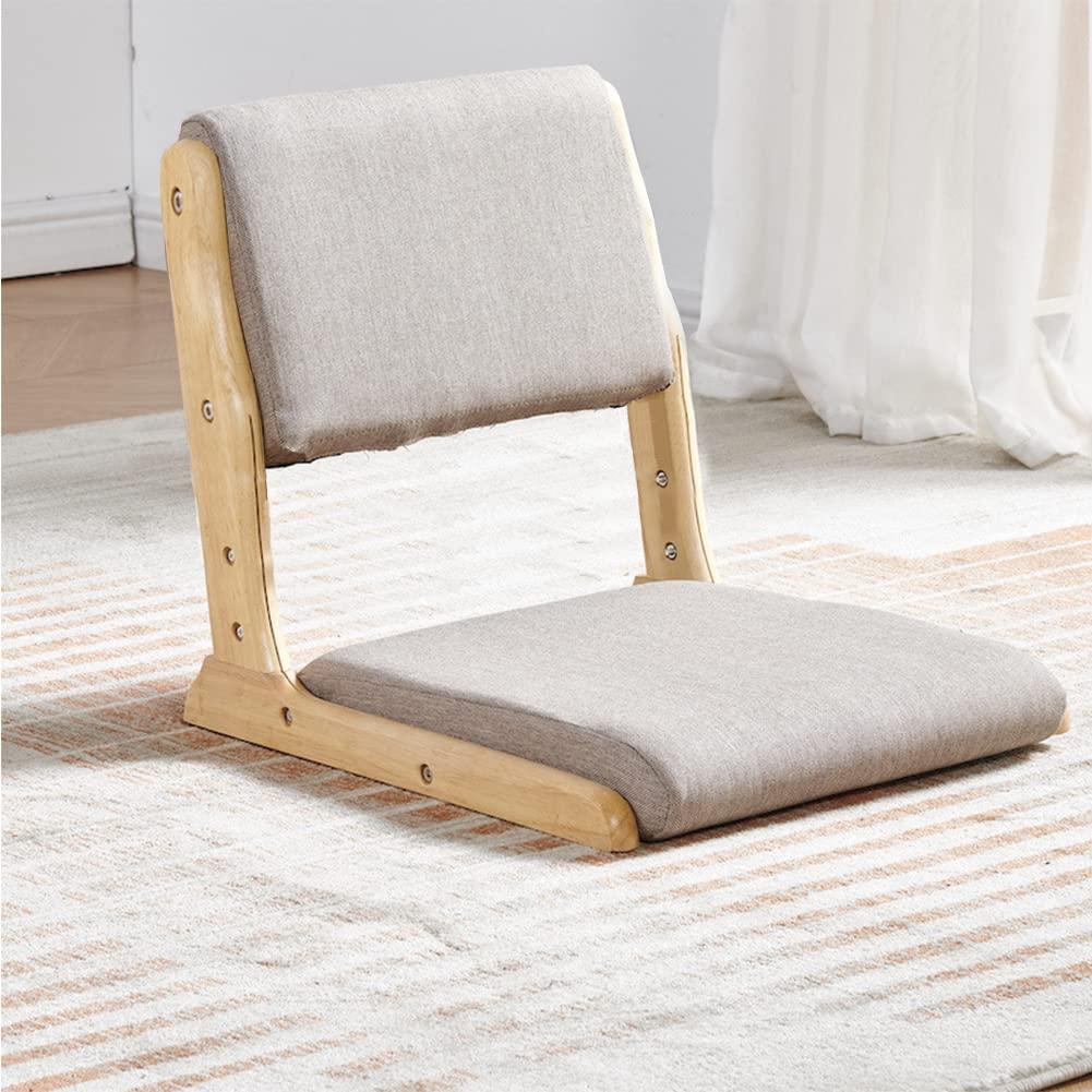 ZHEKUN ZHEKUN Tatami Chair Accent Furniture,Foldable Meditation Floor Chair, Living Room Chair Floor Seat, Portable Japanese Legless Chair,Lazy Sofa for Bay Window Meditation Reading,Balny Chair with Cushion