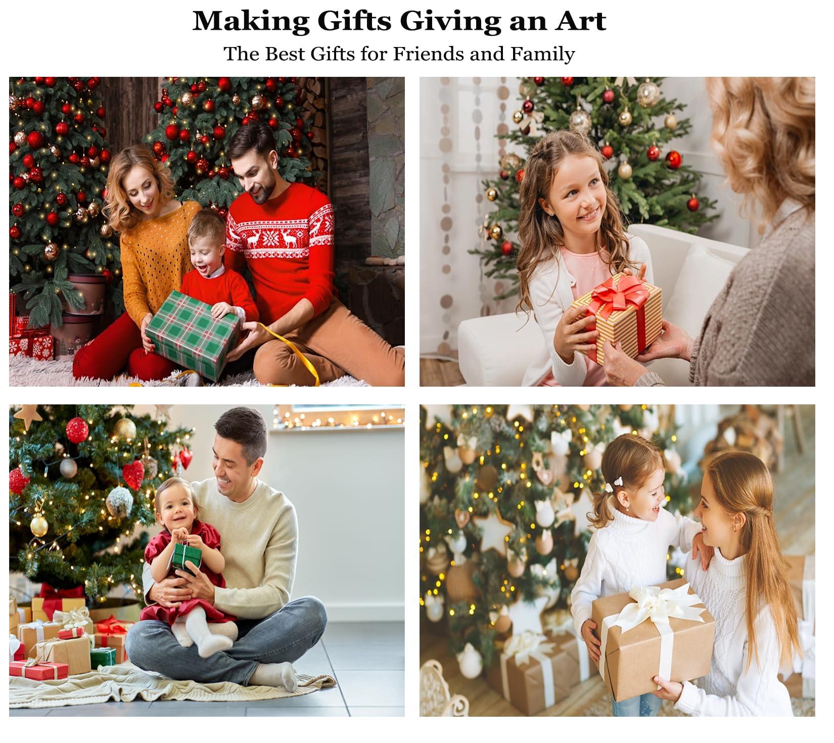 KVTM Christmas Wall art, Snowman and Christmas Gifts Pictures Prints Wall Art Decor, Winter Landscape Paintings Winter Snowy Scene, Christmas Wall Decor Winter landscape Animals Canvas Home Artwork 32\"x48\"