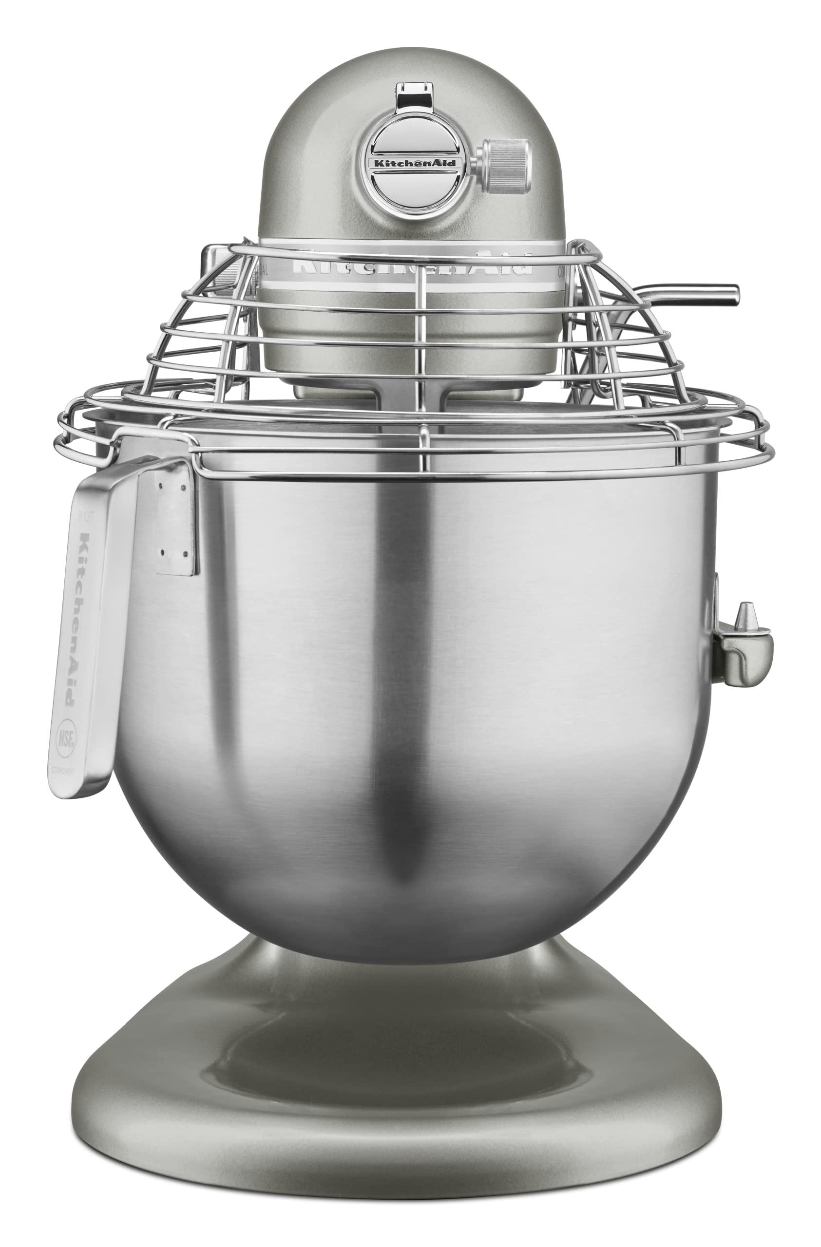 KitchenAid KitchenAid KSMC895CU 8-Quart Commercial Countertop Mixer with Bowl Guard, 10-Speed, Gear-Driven, Contour Silver